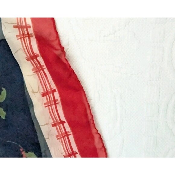 Vtg Liz Claiborne Scarf Rectangle Holly Christmas themed sheer 53"x 9.75"  READ - Picture 5 of 9